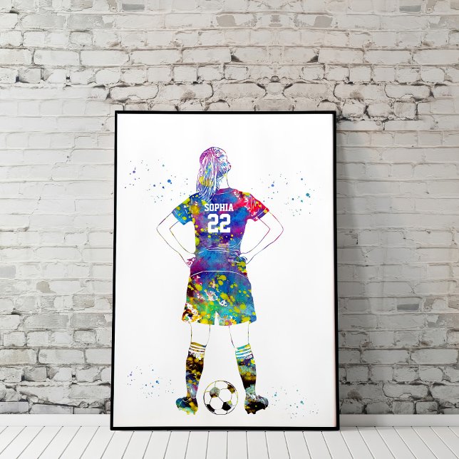 Affiche Joueuse de football  (Créateur téléchargé)
