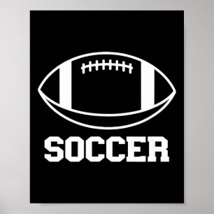 Affiche Joueuse de football Fille Renard Sur le Terrain Am