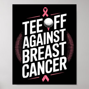 Affiche Joueuse de golf sensibilisation au cancer du sein