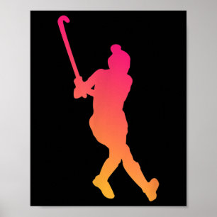 Affiche Joueuse de hockey sur gazon avec bâton de hockey_3