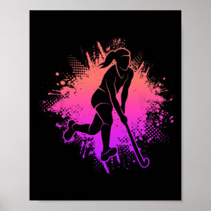 Affiche Joueuse de hockey sur gazon Hockey Filles Hockey D