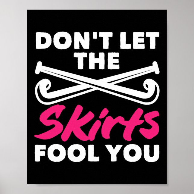 Affiche Joueuse de hockey sur gazon Ne vous laissez pas tr (Devant)