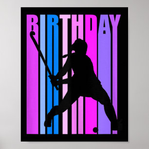 Affiche Joueuse de hockey sur gazon pour l'anniversaire de