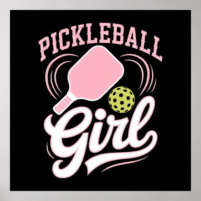 Affiche Joueuse de pickleball fille (Devant)