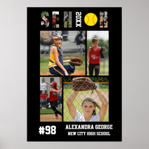 Affiche Joueuse de softball de dernière année, Soirée des 
