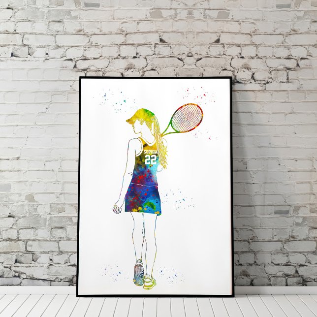 Affiche Joueuse de tennis (Créateur téléchargé)