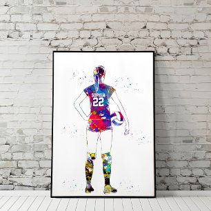Affiche Joueuse de volley-ball féminine