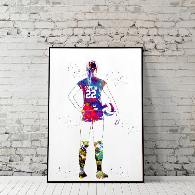 Affiche Joueuse de volley-ball féminine (Créateur téléchargé)