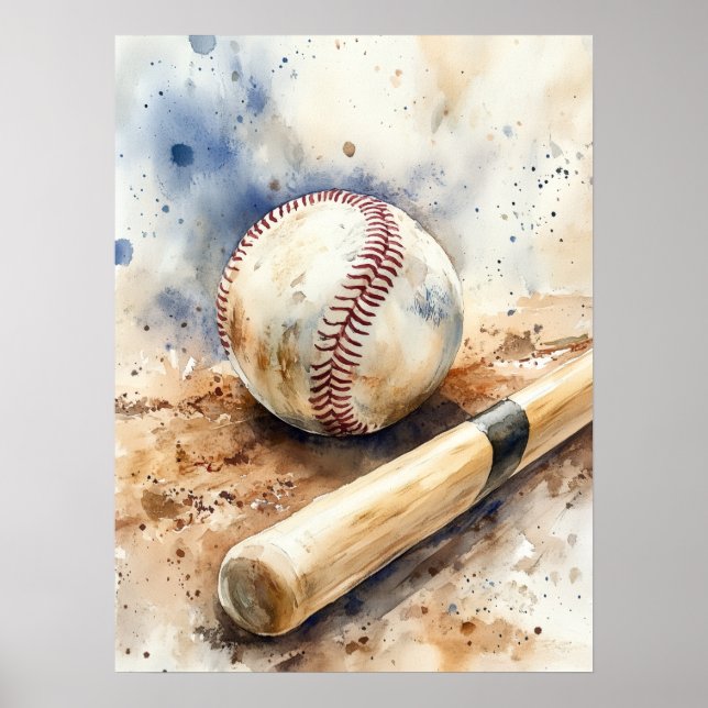 Affiche Jouez au jeu de baseball (Devant)