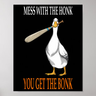 Affiche Jouez avec le jeu de canard Honk Gamer Club en boi
