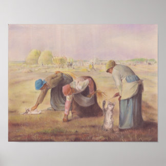 Affiche Jouez avec les chat Jean-François Millet
