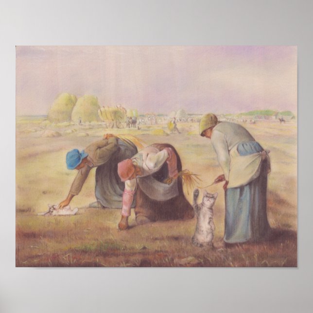Affiche Jouez avec les chat Jean-François Millet (Devant)