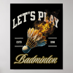 Affiche Jouons à Dminton Shuttle