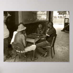 Affiche Jouons à un domino