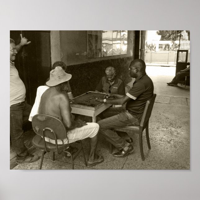 Affiche Jouons à un domino (Devant)