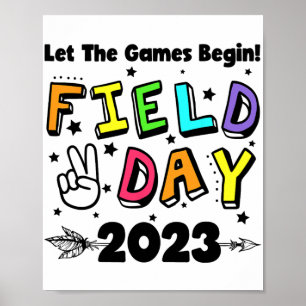 Affiche Jour 2023 Laisser Les Jeux Commencer Enfants Garço