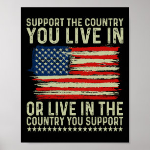 Affiche Jour 4 juillet Soutenez Le Pays Où Vous Vivez