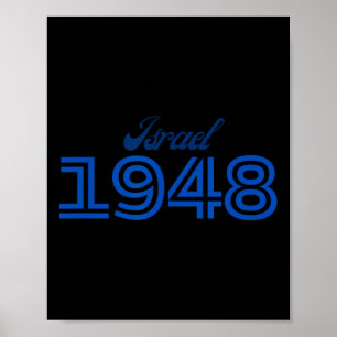 Affiche Jour 76 Israël - 1948 Am Israel Chai - Jewish