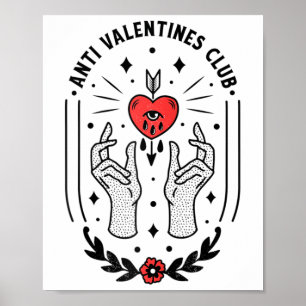 Affiche Jour anti-Valentines Tatouage Raglan Baseball Tee_