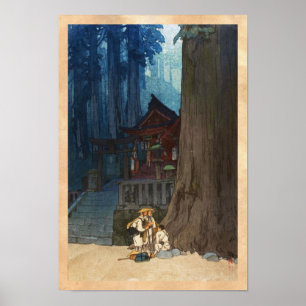 Affiche Jour brumeux dans l'art de bois de graveur de