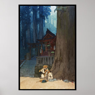 Affiche Jour brumeux dans l'art de bois de graveur de
