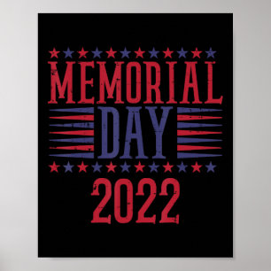 Affiche Jour commémoratif 2022 Vintage Patriotique Vétérin