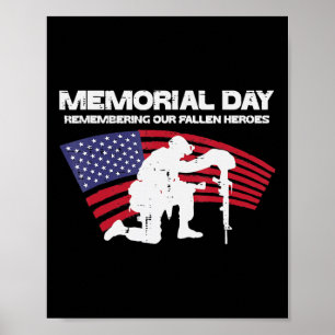 Affiche Jour commémoratif commémorant nos héros tombés Dra