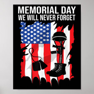 Affiche Jour commémoratif Nous n'oublierons jamais la Jour