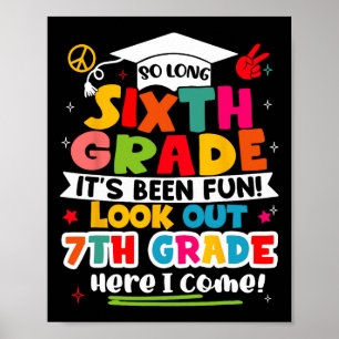 Affiche Jour De 6E Année Diplômée Garçons Filles Ki