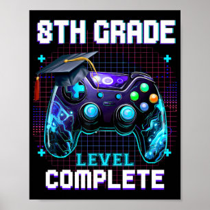 Affiche Jour De 8e Année Niveau Terminé Graduation Lui Gar