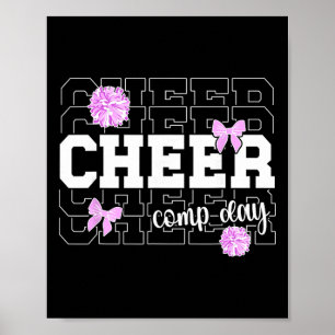 Affiche Jour de compétition de cheer pour les fans de chee