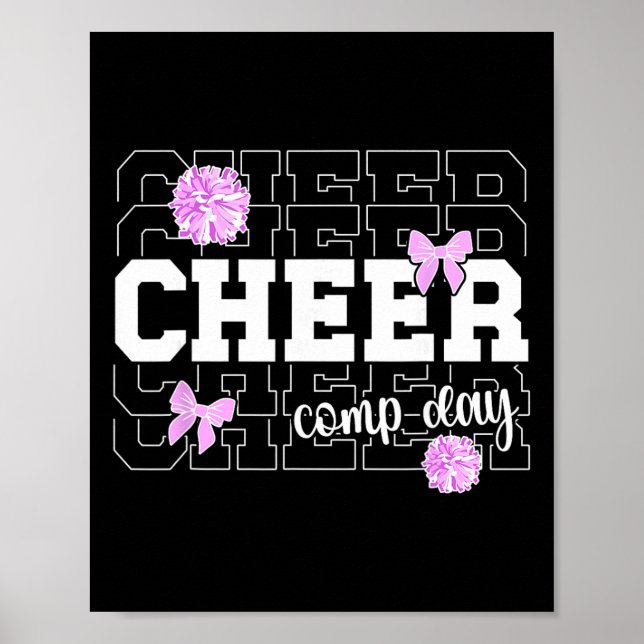 Affiche Jour de compétition de cheer pour les fans de chee (Devant)