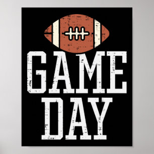 Affiche Jour de jeu Joueur américain de football Coach Hom