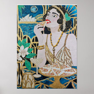 Affiche Jour de la Coupe sur le port – Œuvre d'art origina