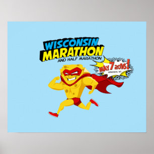 Affiche Jour de la course du Marathon du Wisconsin