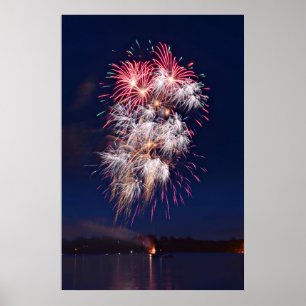 Affiche Jour de la Déclaration d'Indépendance de feux