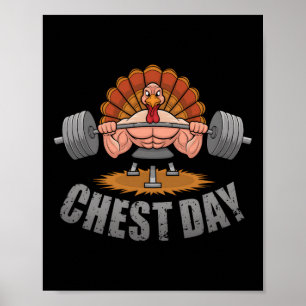 Affiche Jour de la dinde de Thanksgiving humour de salle d