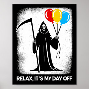 Affiche Jour de la grande faucheuse Halloween Funny Grim R
