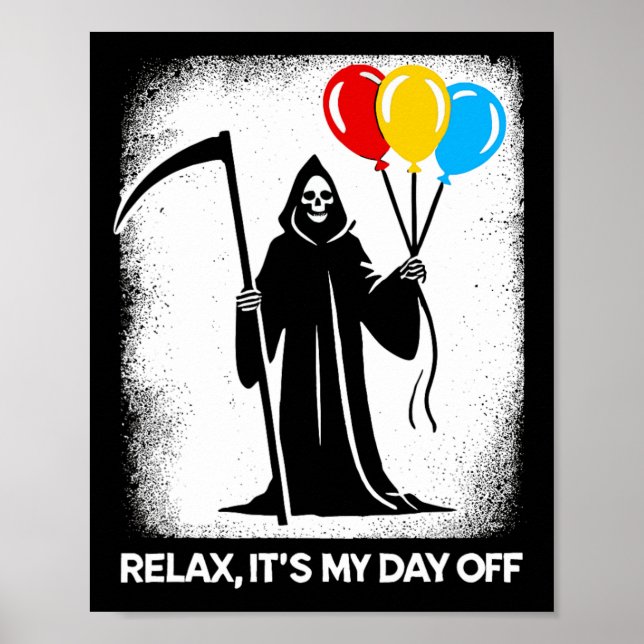 Affiche Jour de la grande faucheuse Halloween Funny Grim R (Devant)