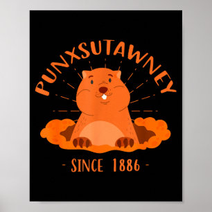 Affiche Jour de la marmotte drôle Punxsutawney Depuis 1886