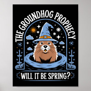Affiche Jour de la marmotte Punir météorologie Sarcasme Dr