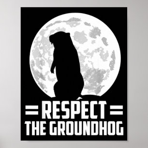 Affiche Jour de la marmotte Respectez la marmotte