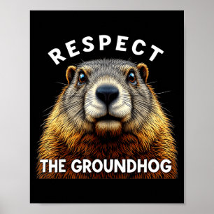 Affiche Jour de la marmotte Respectez la marmotte _2 