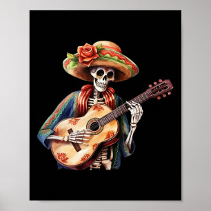 Affiche Jour De La Morte Lady Crâne Sucre Dia De Los Muert