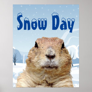 Affiche Jour de la neige de la marmotte
