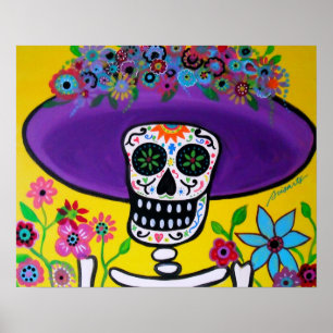 AFFICHE JOUR DE LA PEINTURE DE LA CATRINA MORTE