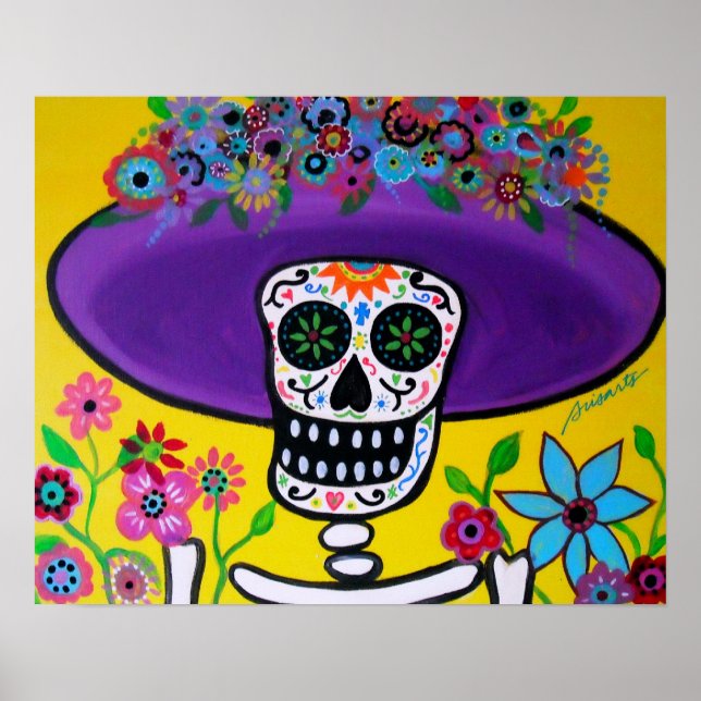 AFFICHE JOUR DE LA PEINTURE DE LA CATRINA MORTE (Devant)