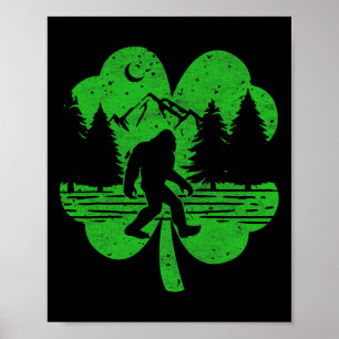 Affiche Jour de la Saint Patrick Bigfoot Irish Sasquatch S
