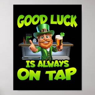 Affiche Jour de la Saint Patrick Bonne Chance Toujours Sur