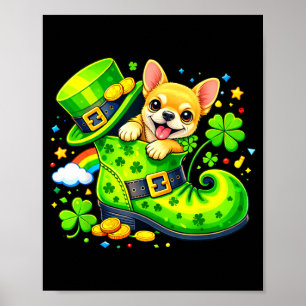 Affiche Jour de la Saint-Patrick chaussure de lutin Chihua